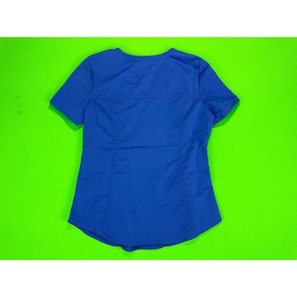 Scrubstar Ultimate Scrub Top Women’s Small Blue Short Sleeve Pockets - Picture 8 of 14